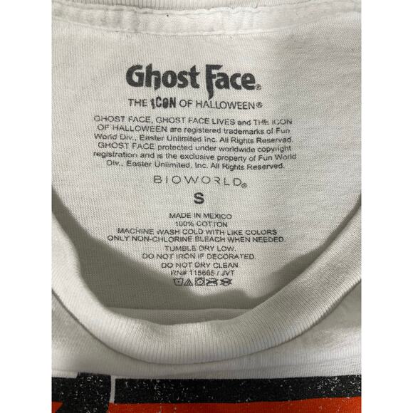 Ghost Face “Call Me” Horror Tee White Bioworld Size S - Picture 6 of 6